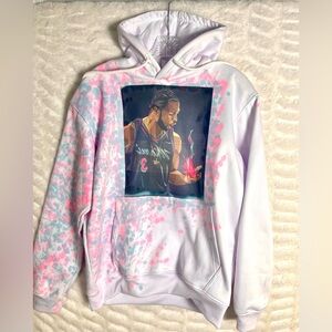 M Custom Dwayne Wade Miami Heat Hoodie Neon Vice Jersey Colors Sweatshirt Unisex